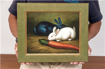 Rabbits With Carrot - George Morland