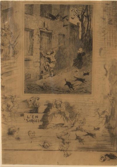 Mary and Child in Stable (after Durer) - Amand Durand