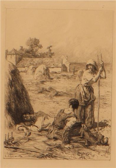 Peasants Resting in a Hayfield - Léon-Augustin L'Hermitte