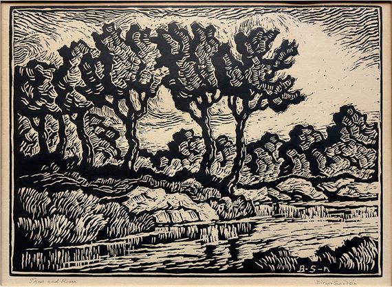 Trees and River - Birger Sandzén