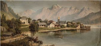 View of Grein and the Danube - C. Ticcino