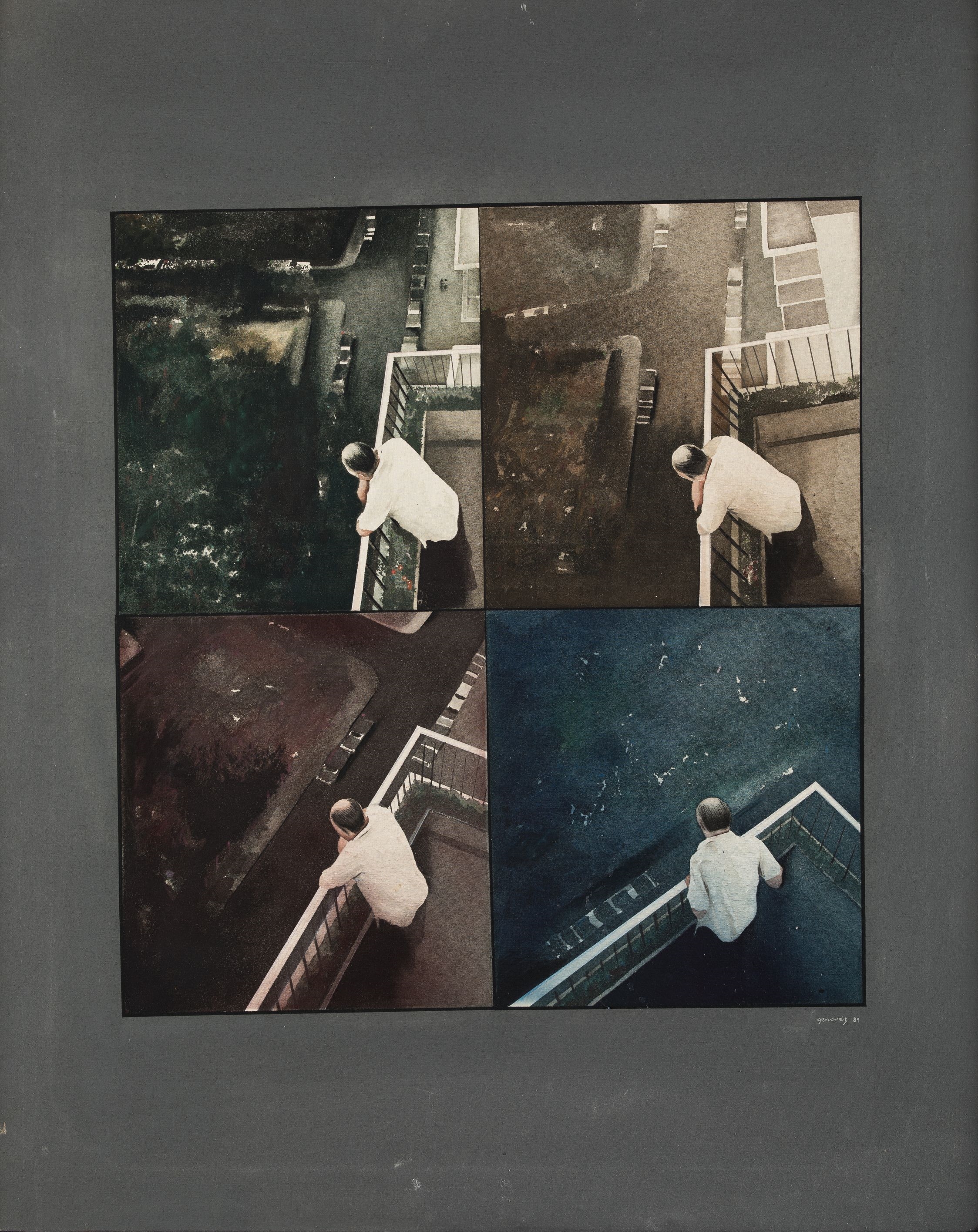 Artwork by Juan Genovés, The Crossing, Made of Acrylic On Canvas