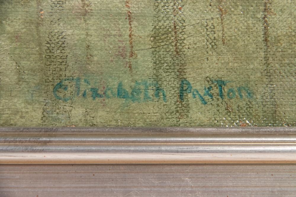 Artwork by Elizabeth Vaughan, Tabletop Still Life with Blue & White Tea Pot and White Roses, Made of Oil On Canvas