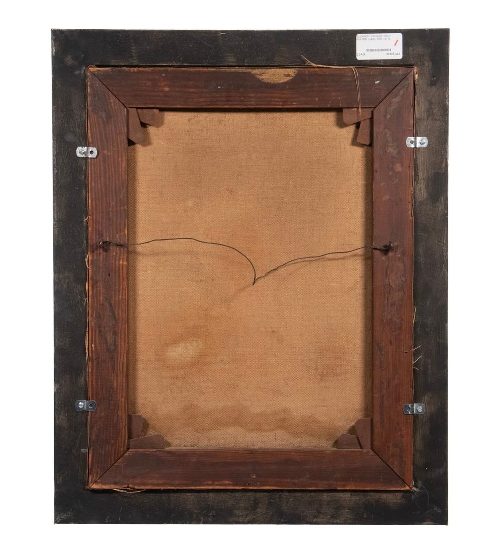 Artwork by Elizabeth Vaughan, Tabletop Still Life with Blue & White Tea Pot and White Roses, Made of Oil On Canvas