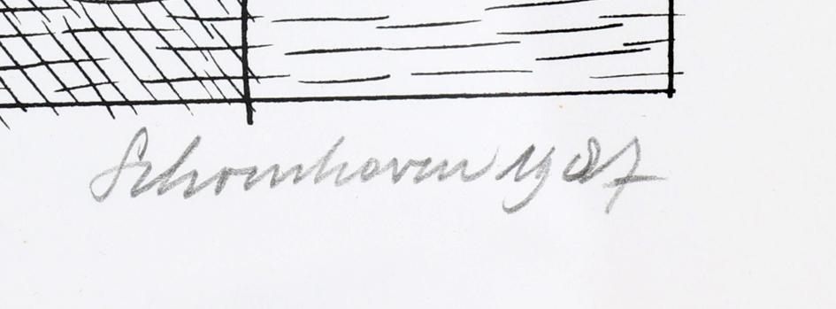 Artwork by Jan J. Schoonhoven, Vorm, Made of zeefdruk