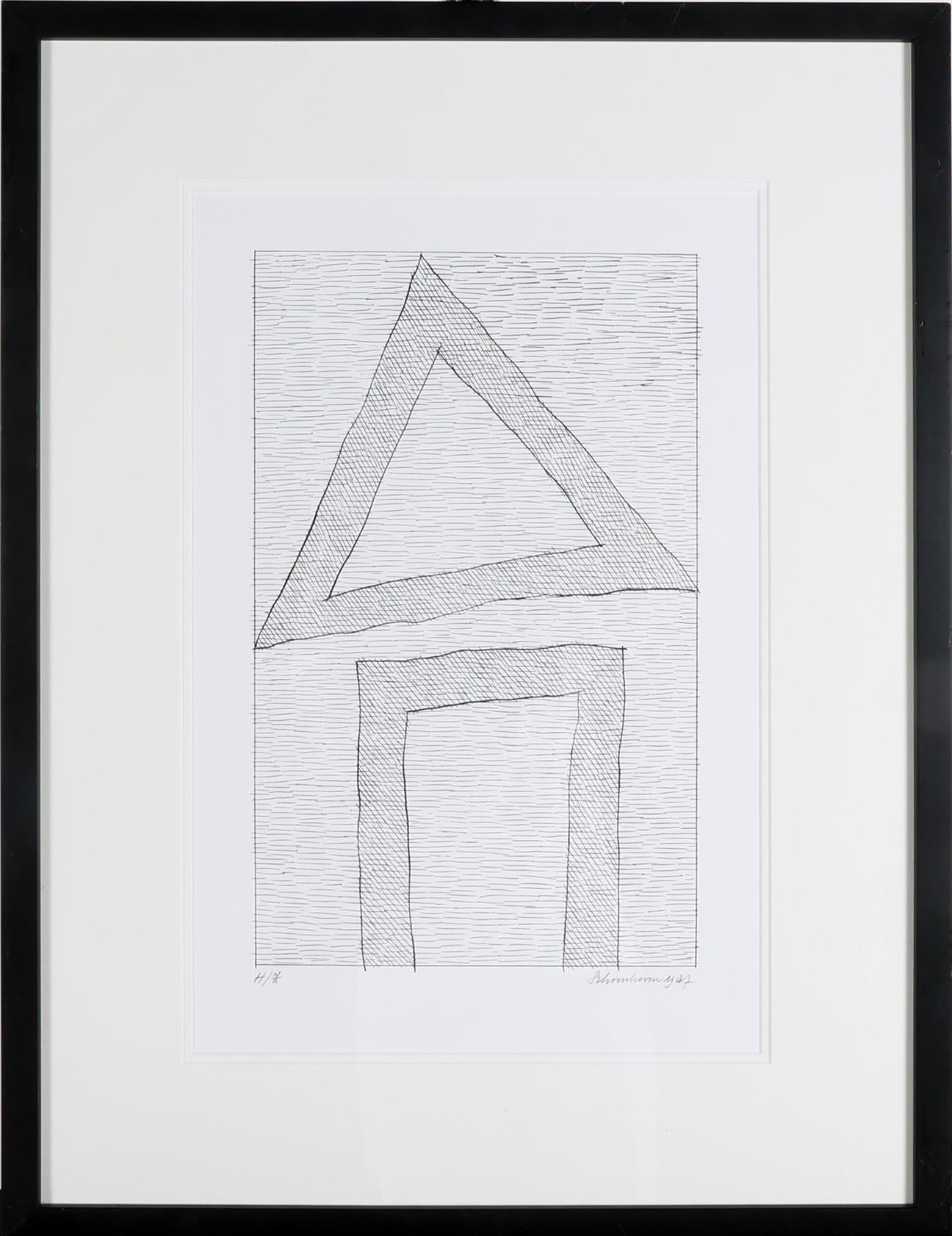 Artwork by Jan J. Schoonhoven, Vorm, Made of zeefdruk