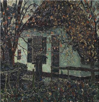 Zicht op een boerderij - Jan Adam Zandleven