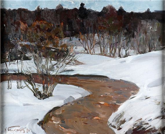 Snowlandscape 1978 by Nikolai Nikolaevich Baskakov, 1978