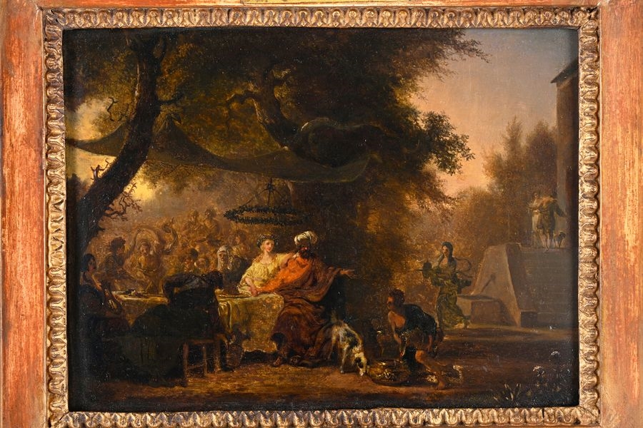 Artwork by Jean-Louis Demarne, Suite of four oils on wood panel. The life of Ruth and Booz in four episodes, Made of Oils On Wood Panel