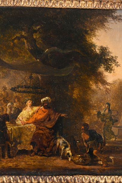 Artwork by Jean-Louis Demarne, Suite of four oils on wood panel. The life of Ruth and Booz in four episodes, Made of Oils On Wood Panel