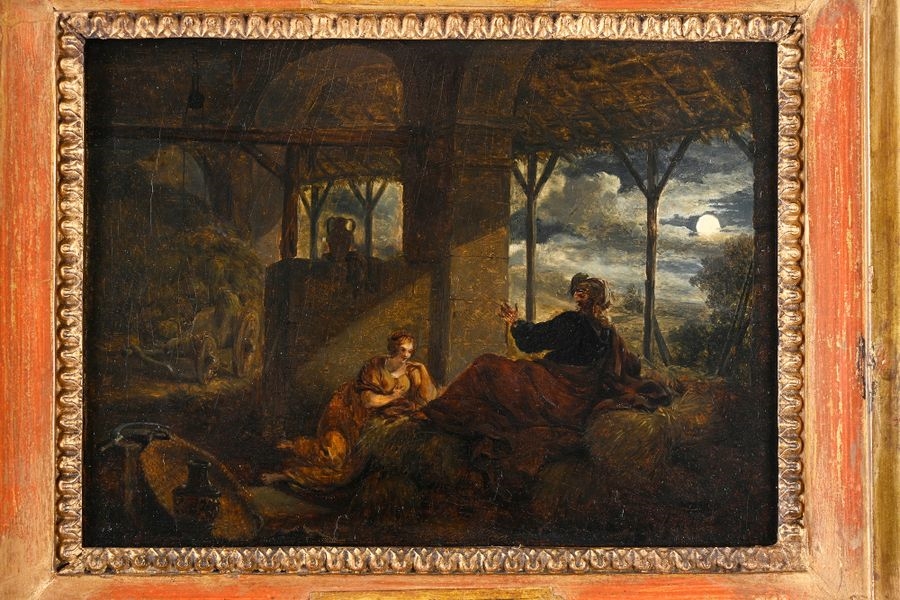 Artwork by Jean-Louis Demarne, Suite of four oils on wood panel. The life of Ruth and Booz in four episodes, Made of Oils On Wood Panel