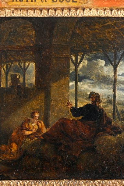 Artwork by Jean-Louis Demarne, Suite of four oils on wood panel. The life of Ruth and Booz in four episodes, Made of Oils On Wood Panel