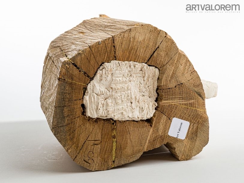 Paolo Bosi | Sculpture in oak and polymorphic plaster with one socket ...
