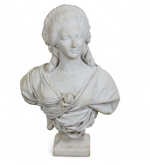 French School, 19th Century | A French white marble bust of Marie ...