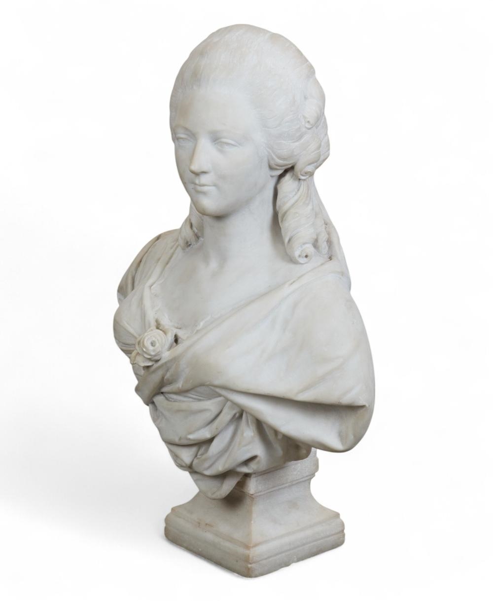 French School, 19th Century | A French white marble bust of Marie ...