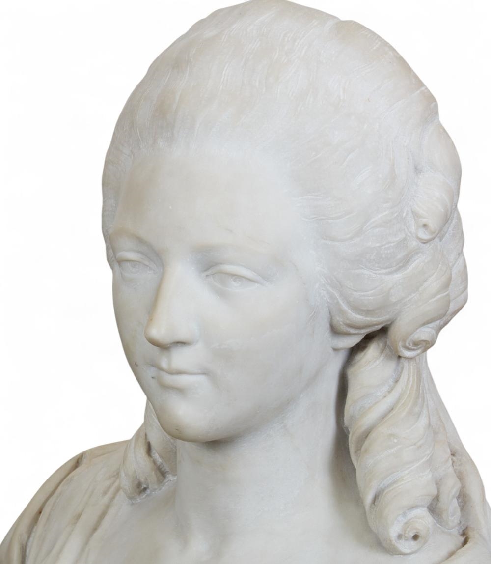 French School, 19th Century | A French white marble bust of Marie ...