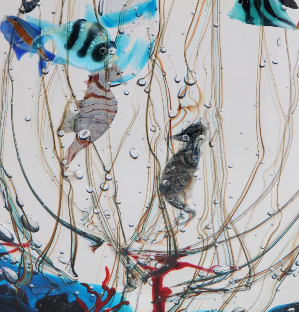 Elio Raffaeli | Murano glass aquarium table sculpture (Late 20th ...