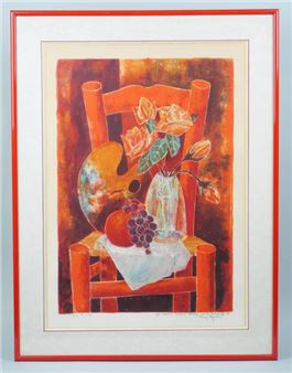 Still Life with a Straw Chair - Tony Agostini