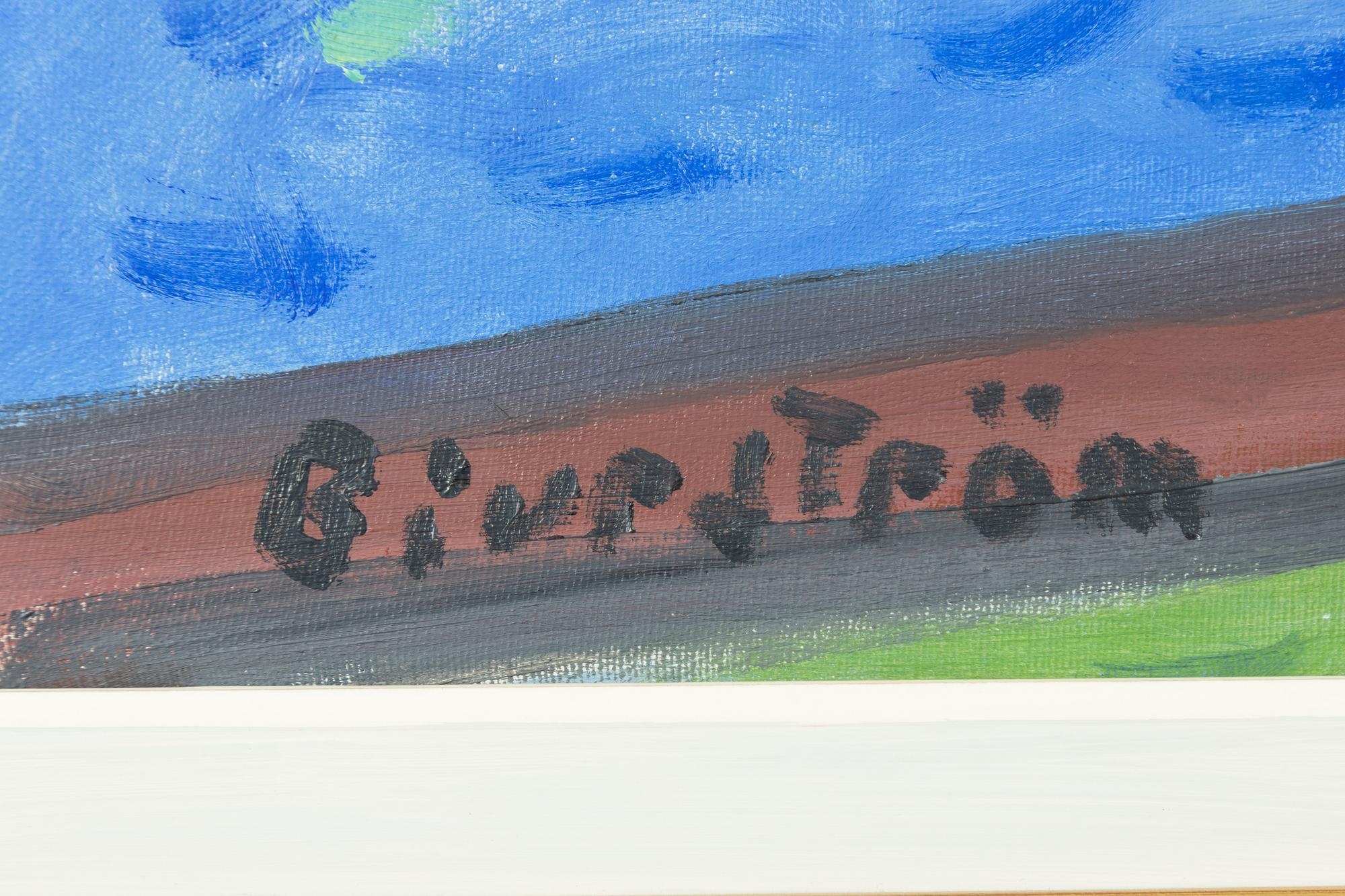 Artwork by Tor Bjurström, Small Boat Harbour, Made of Canvas