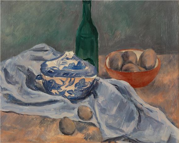 Still Life with Apple on Plate