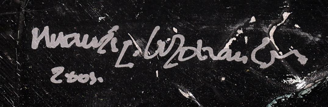 Artwork by Maurice Grothausen, Bloemstilleven met rode bloemen, Made of olieverf op board