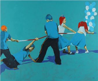 Pawarest Choksaen (Doe): Blue Town - Richard Koh Fine Art, Bangkok