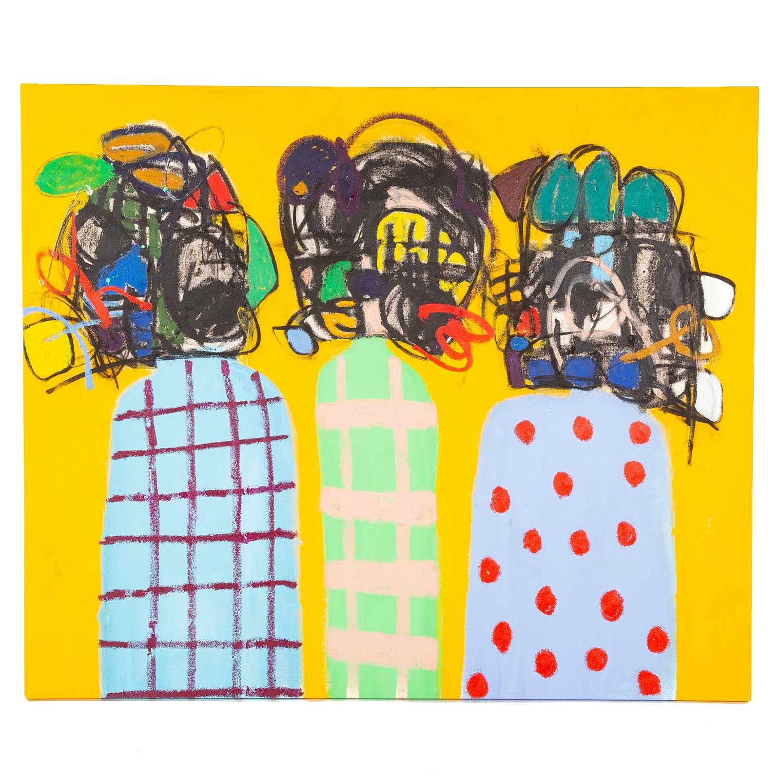 Artwork by Taher Jaoui, Family Meeting, Made of Oil On Canvas