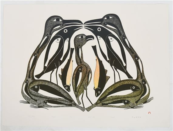Arctic Assembly by Kenojuak Ashevak, 1996