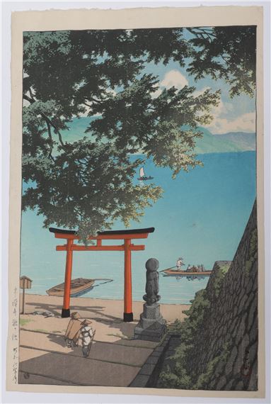 Woodblock of Chuzenji by Hasui Kawase, 1931