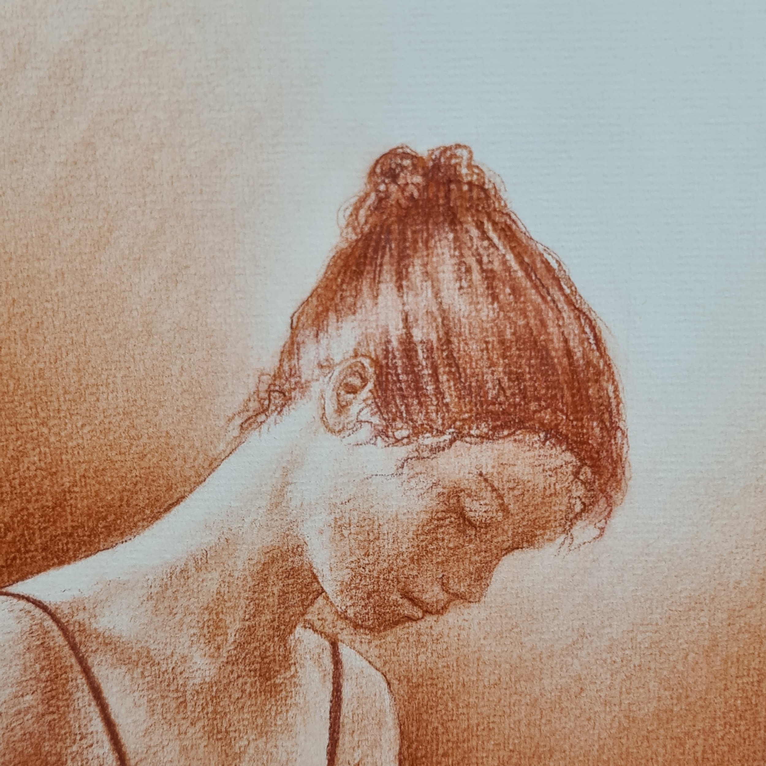 Artwork by Anna Gallagher, Tightening Ribbons, Made of Pastel On Paper