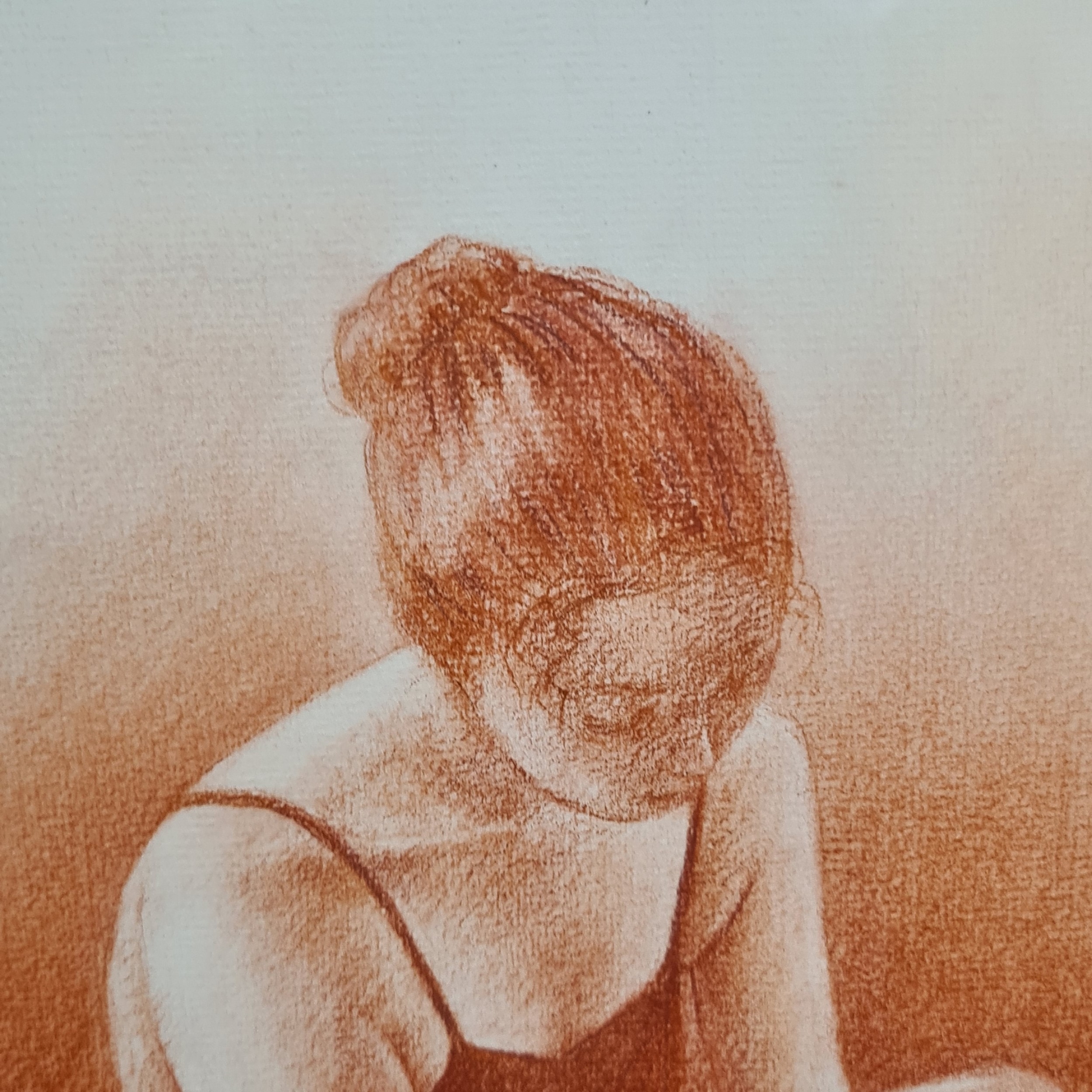 Artwork by Anna Gallagher, Tightening Ribbons, Made of Pastel On Paper