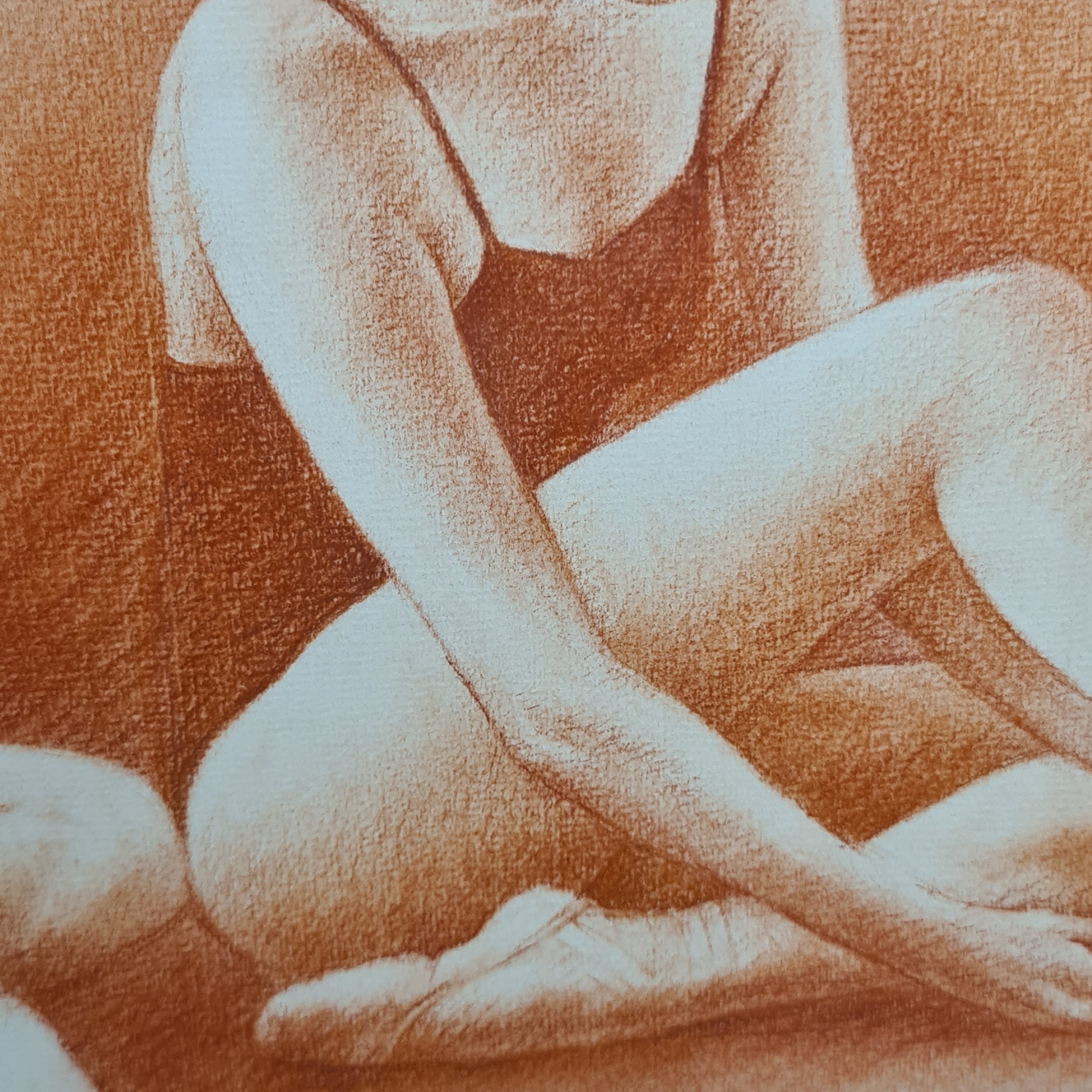 Artwork by Anna Gallagher, Tightening Ribbons, Made of Pastel On Paper