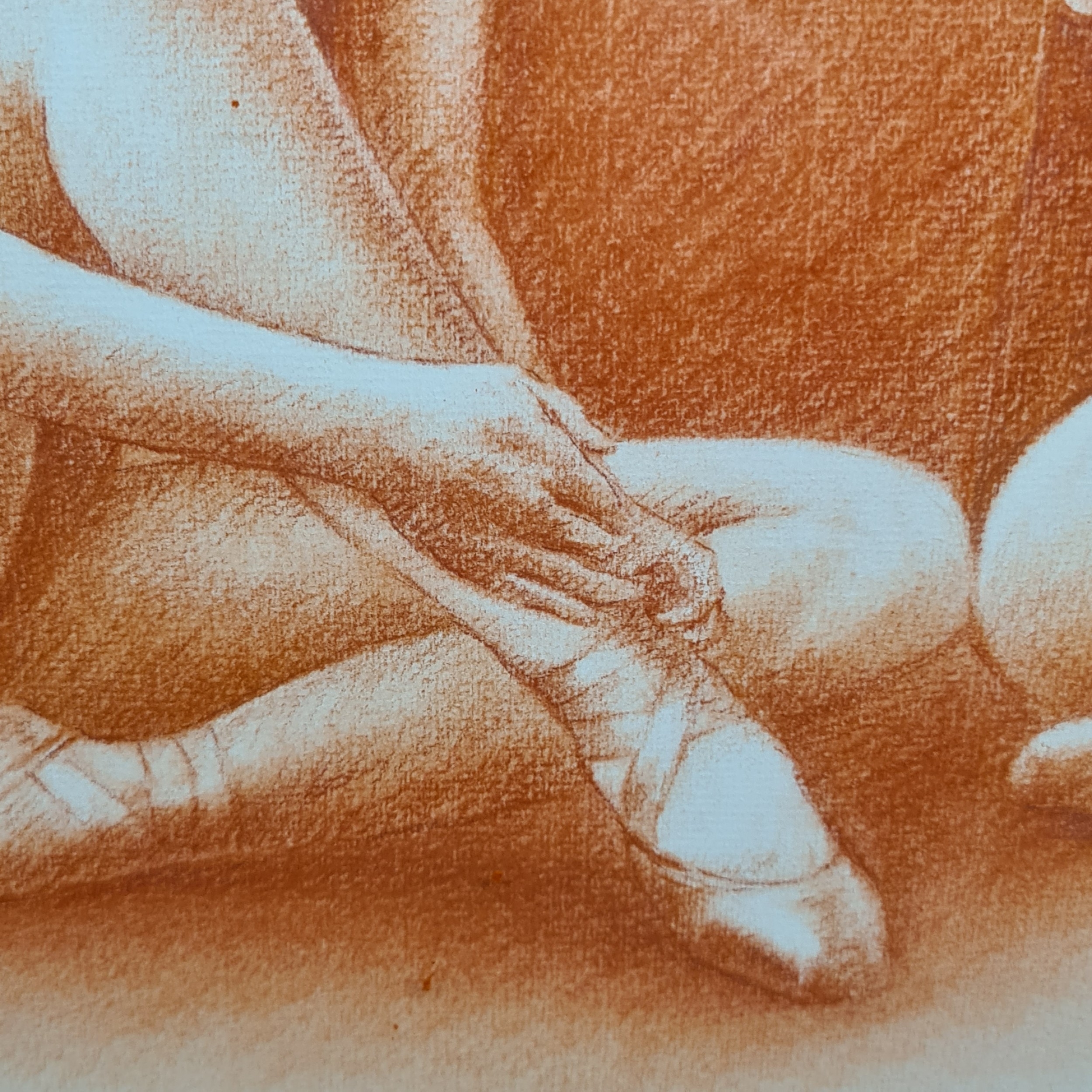 Artwork by Anna Gallagher, Tightening Ribbons, Made of Pastel On Paper