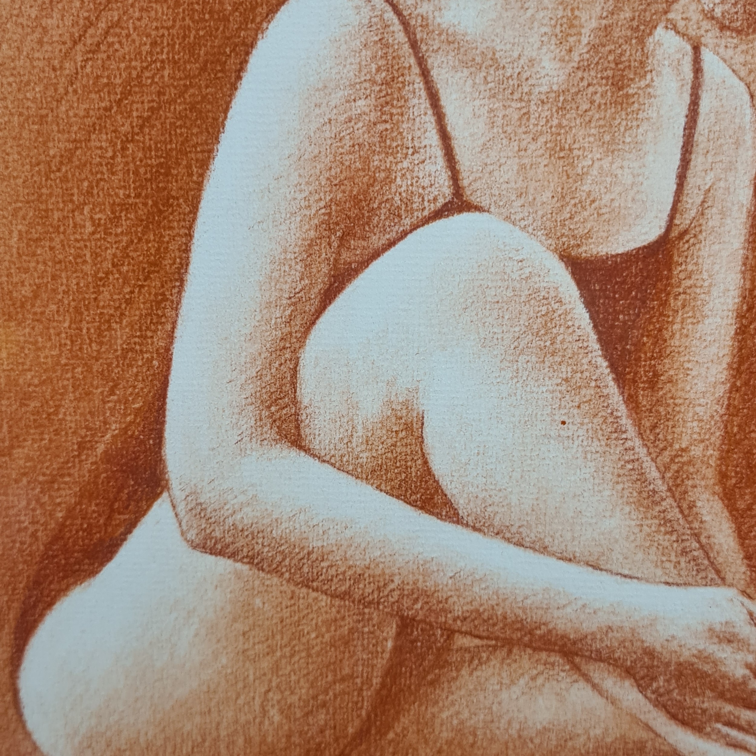 Artwork by Anna Gallagher, Tightening Ribbons, Made of Pastel On Paper