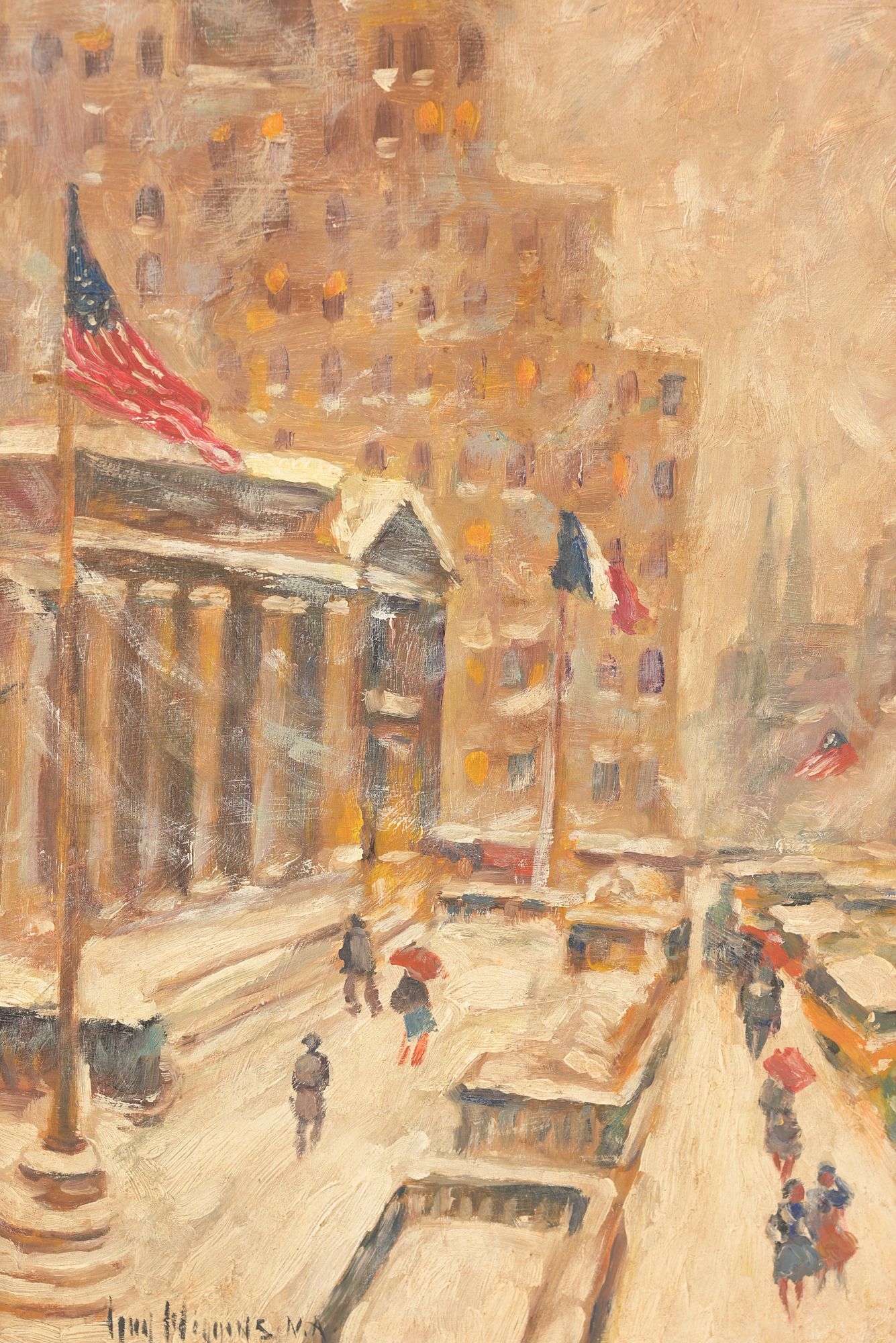 Guy Carleton Wiggins | The Public Library in Winter | MutualArt
