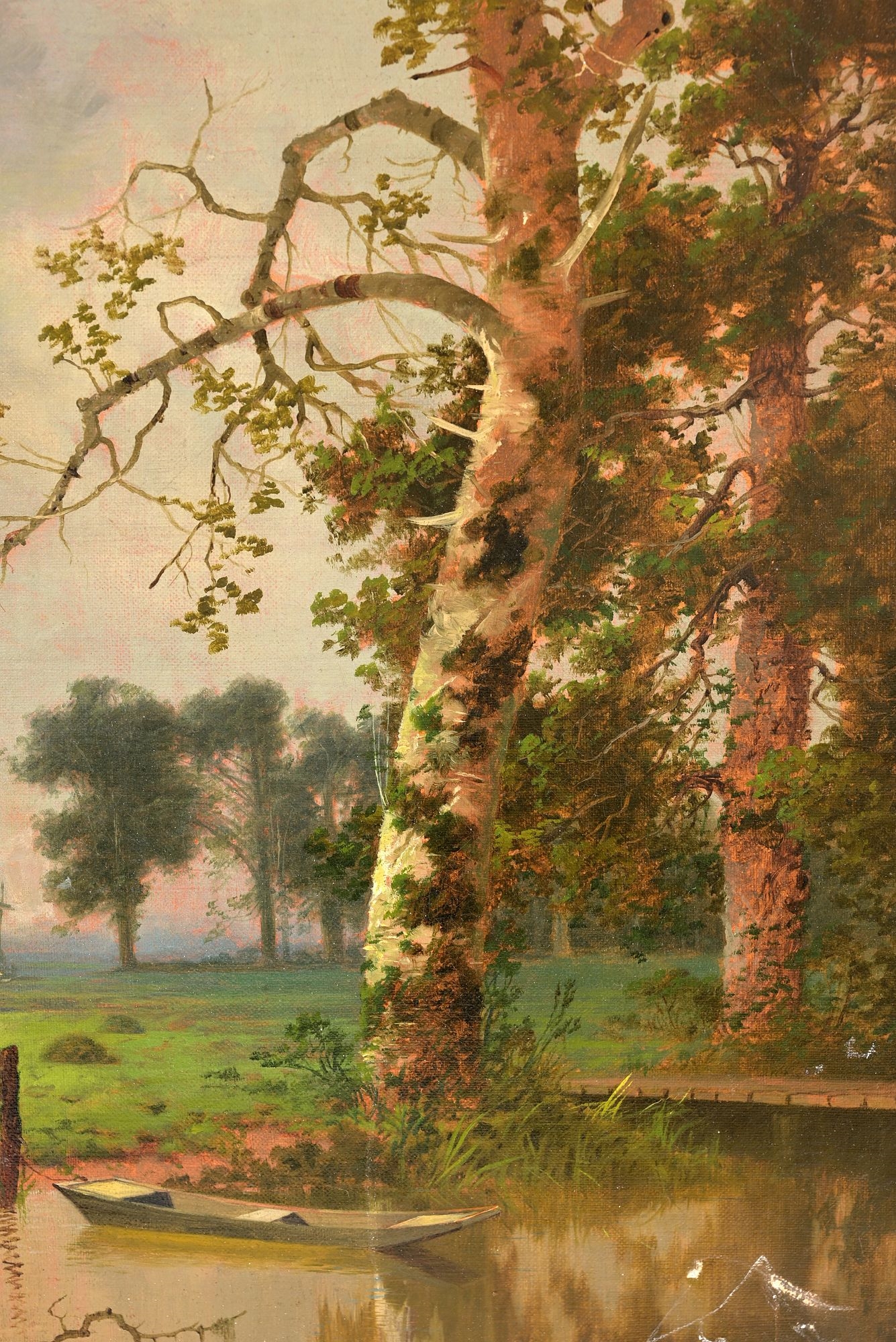 Artwork by Henry Wolcott Boss, Landscape with Cows, Made of Oil On Canvas
