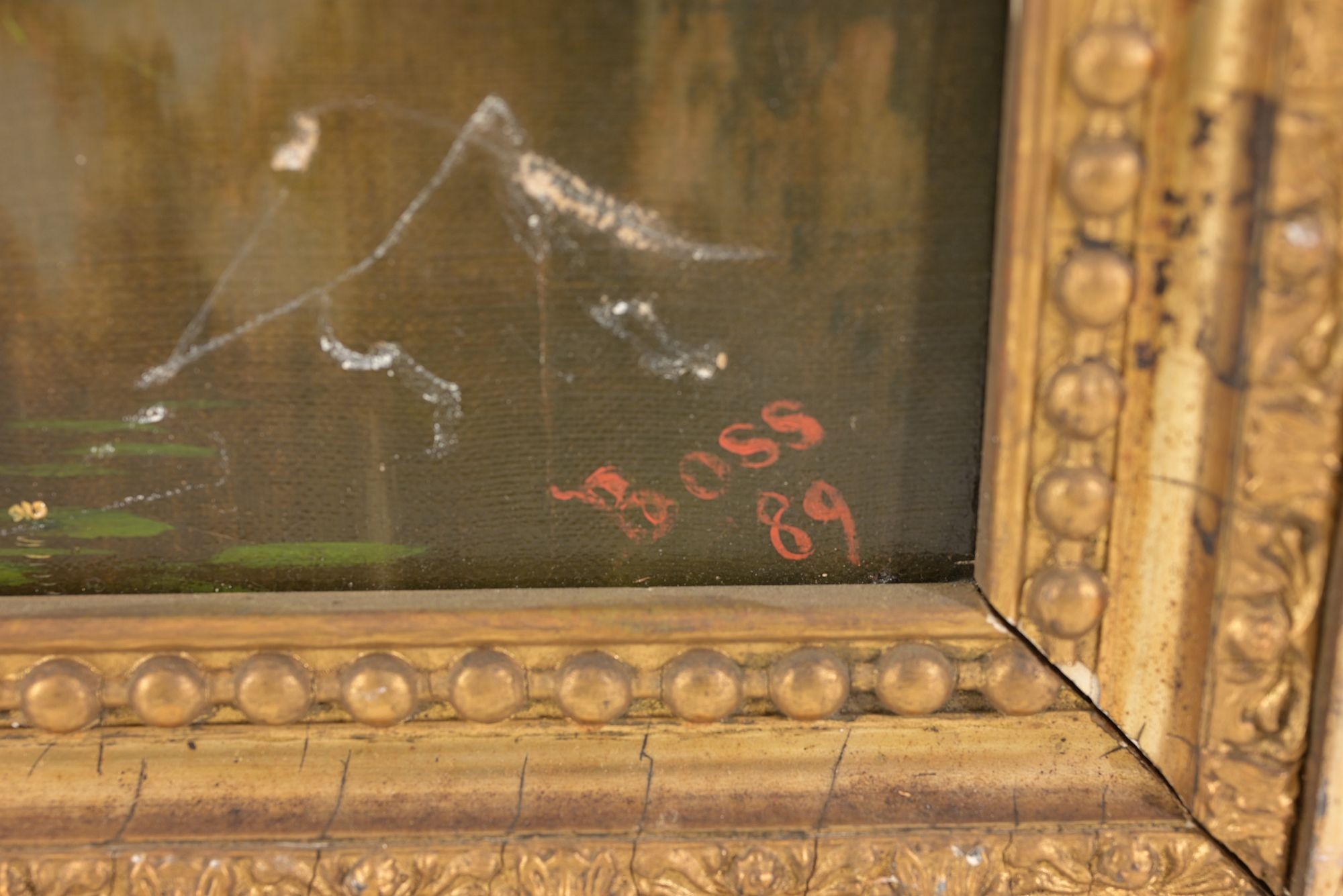 Artwork by Henry Wolcott Boss, Landscape with Cows, Made of Oil On Canvas