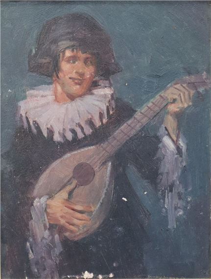 Portrait of a Lute Player - Raymond Lindsay