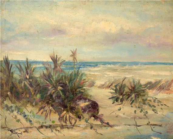 Oil on Canvas painting of a Florida beach scene - Catherine Haynes