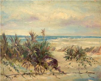 Oil on Canvas painting of a Florida beach scene - Catherine Haynes