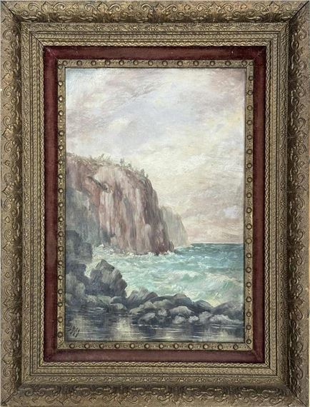 Waves Crashing by J. Bell, 1888