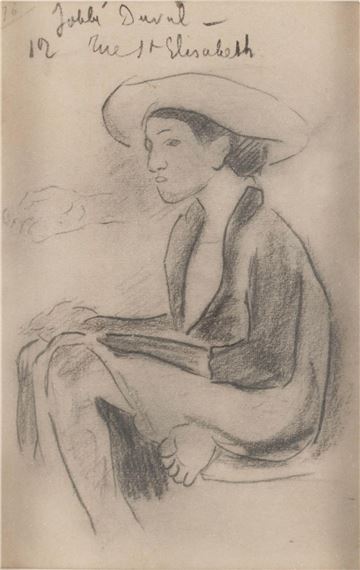 PENCIL SKETCH OF A YOUNG MAN, IN THE STYLE OF GAUGUIN - Paul Gauguin