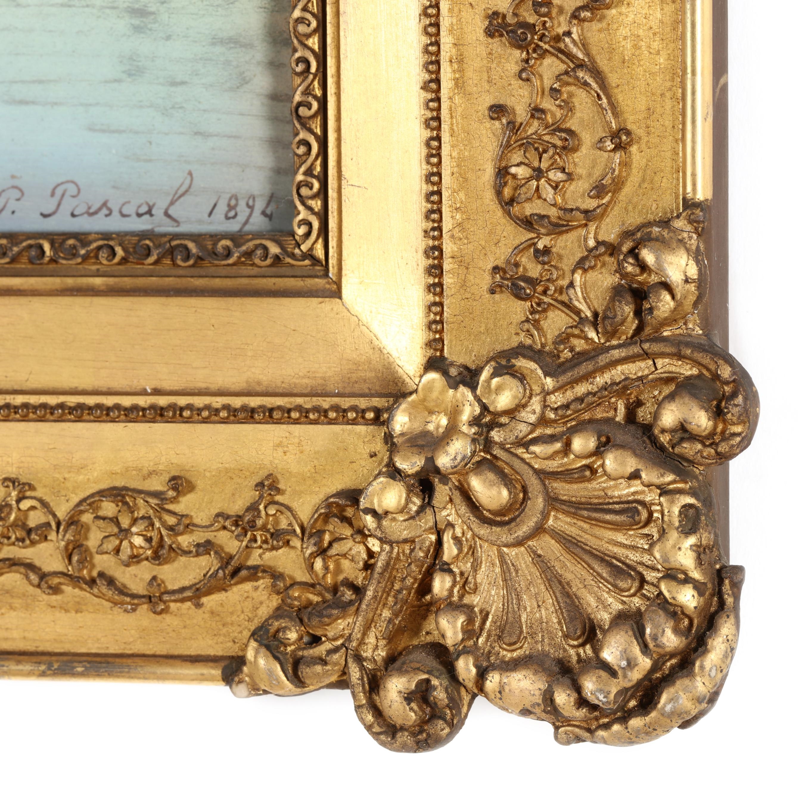 Artwork by Paul Pascal, Camel Riders at Sunset, Made of Gouache On Paper