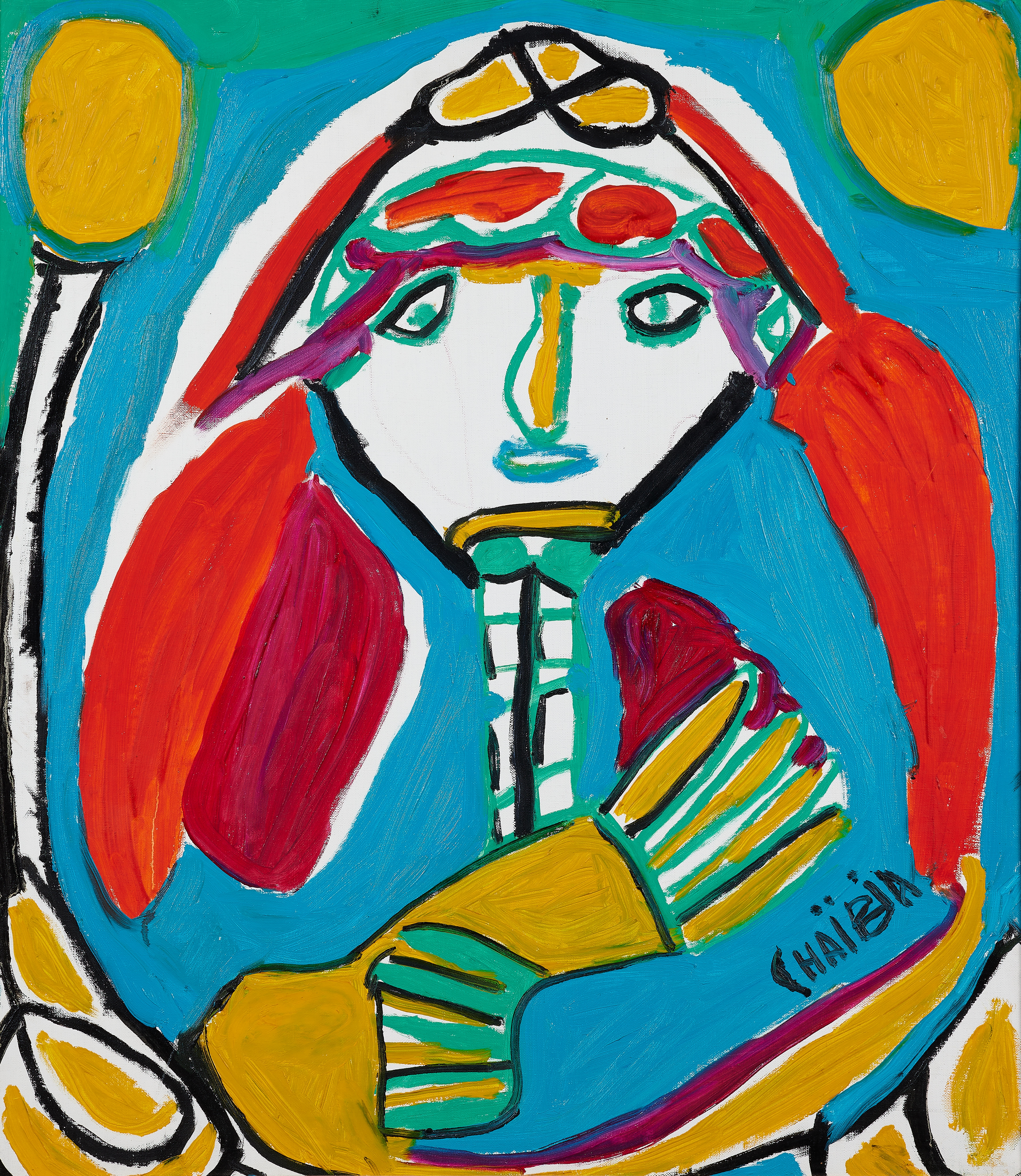 Artwork by Chaibia Tallal, Marocaine, Made of Oil On Canvas