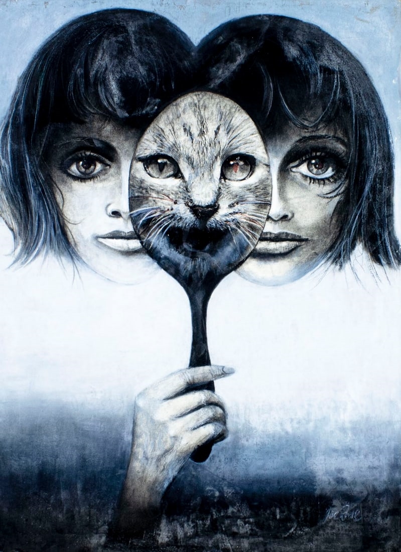 Artwork by Joe Rose, Daughters of Isis, Made of Oil On Board