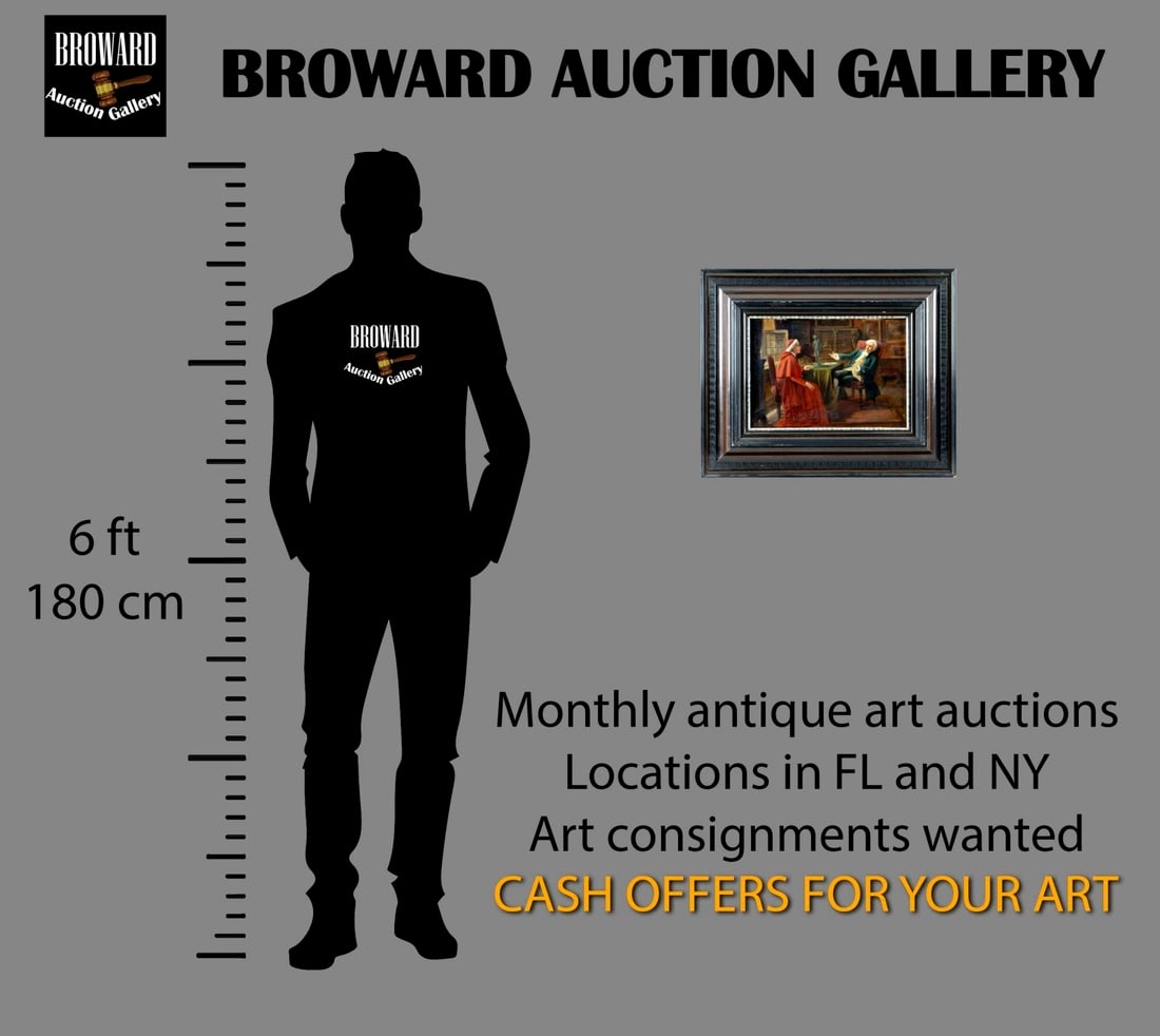 Artwork by August Hermann Knoop, Interior Scene, Made of Oil On Board