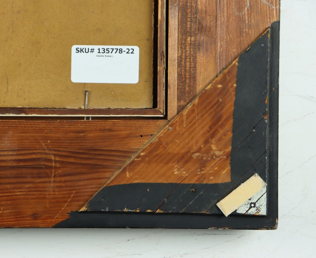 Artwork by August Hermann Knoop, Interior Scene, Made of Oil On Board