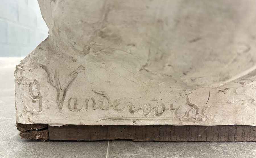 George Van de Voorde | Large plaster print of a rider in a victorious ...