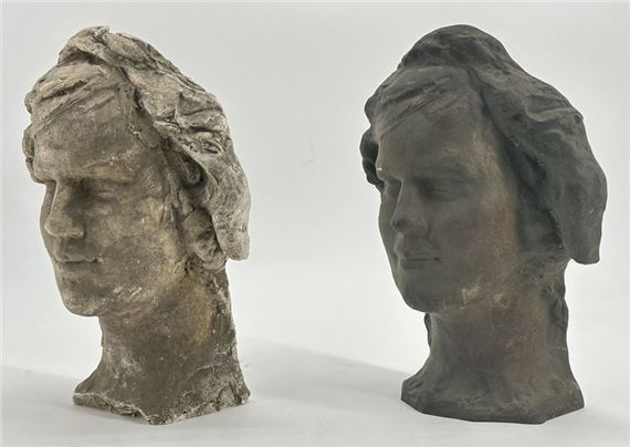 George Van de Voorde | Study of a face in plaster and bronze | MutualArt