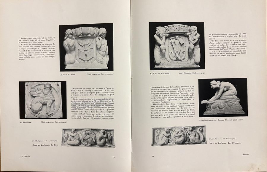 George Van de Voorde | Study of a frieze for the signs of the zodiac ...